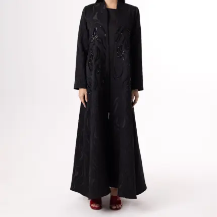 Noir Cascade Abaya